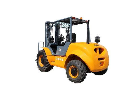 Compact Two Wheel Rough Terrain Forklift Trucks Material Handling Equipment