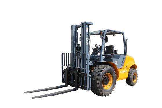 Compact Two Wheel Rough Terrain Forklift Trucks Material Handling Equipment