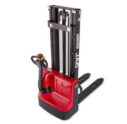 JAC Mechanical pedestrian Electric Straddle Pallet Stacker Forklift 1T