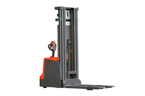 2 Stage Mast Platform Electric Pallet Stacker Truck 1.5T