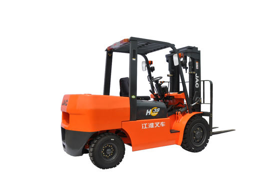JAC 3.8T 3 Stage Mast Forklift Warehouse Lift Truck With 500mm Load Center