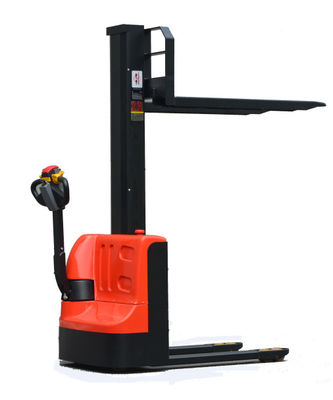 1000kg Walkie Semi Electric Stacker Trucks Single Mast