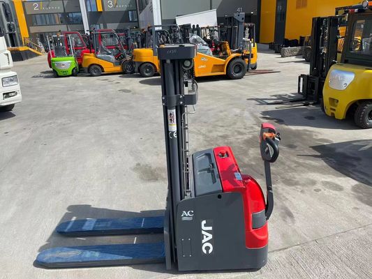 Heavy Duty Electric Pedestrian Stacker Double Pallet Rider 2 Ton