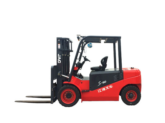 New 4 Wheel Electric 5 Ton Forklift Truck With 3000mm~5000mm Lift Height