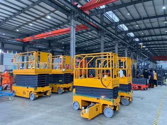Electric Lifting Aerial Work Platform Scissor Lift For Warehouse 11.9m